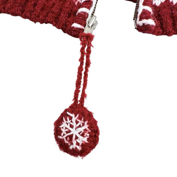 Croft & Barrow Christmas Holiday Sweater S Red Polar Bear Snowflake Silk Wool - Picture 8 of 16